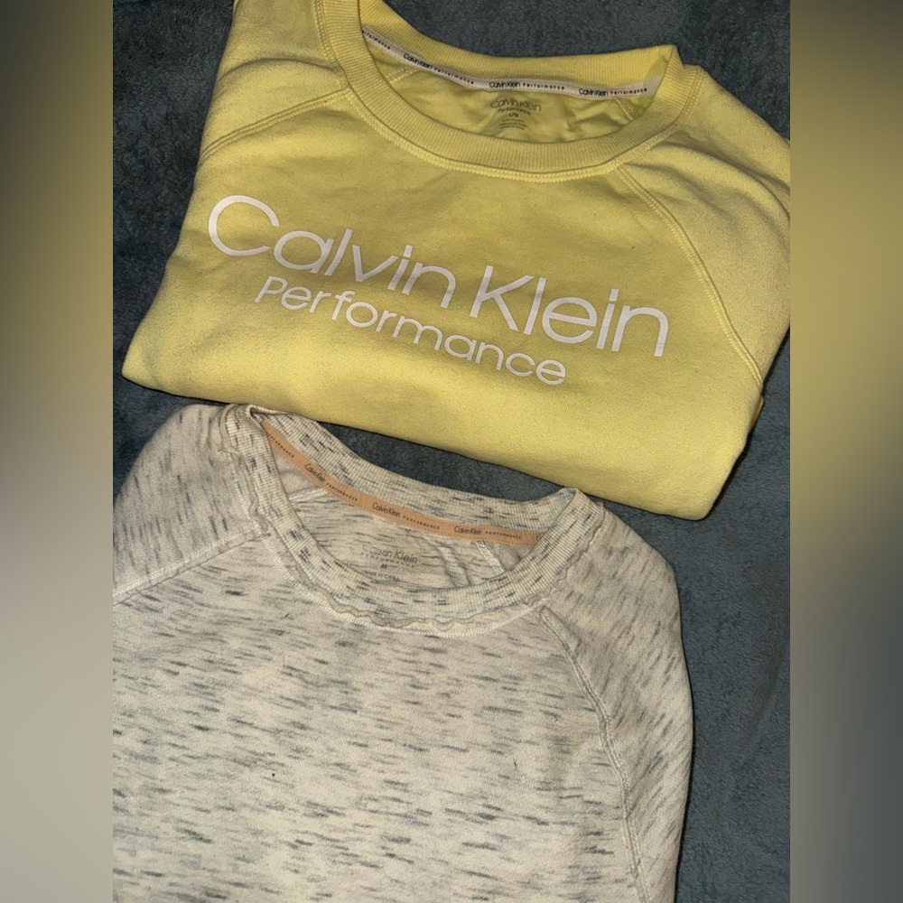 Calvin Klein Performance Beige and Cream Top